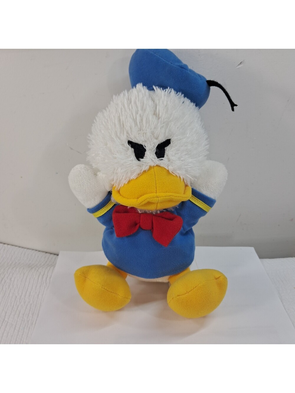 Walt Disney World Cute Mad Donald Duck Plush w/ tag angry stuffed toy Vintage